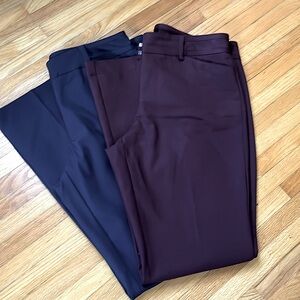 Maroon and navy blue pants size 12